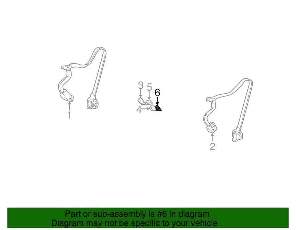 Genuine GM Lap Belt 88952041 Foto 2 de 2