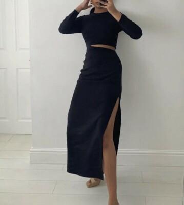 green maxi dress with long sleeves Farm Rio Ayla Maxi Dress