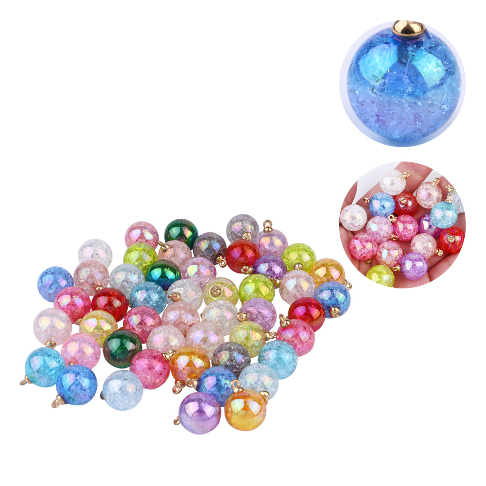 50 Pcs Beads Assortment Bulk Resin Jewelry Beads Crystal Dangle Charms
