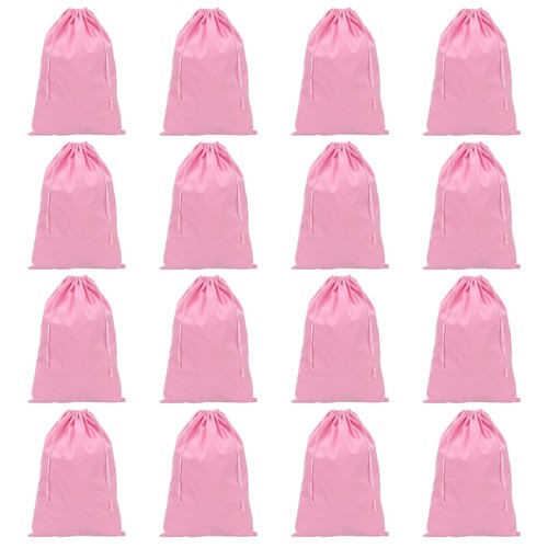 16Pcs Shoe Dust Bag Duster Flannel Shoes Pouch with Drawstring Closure Pink