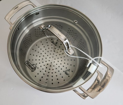 Viking 3-Ply Stainless Steel Stock Pasta Pot, Glass Lid 8 Qt/7.5L 9” D -NEW- - Picture 12 of 16