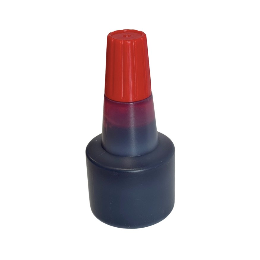 3 x Stempelfarbe Büro Nachfülltinte für Stempelkissen schwarz, rot, blau 30ml