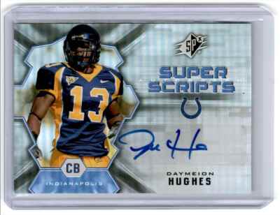 2007 SPx Super Scripts Autographs Daymeion Hughes Auto Indianapolis Colts #SS-DH