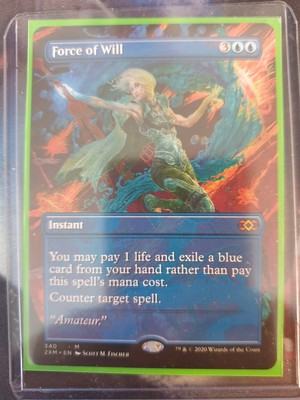 Mtg Double Masters Force Of Will Borderless Art Box Topper Mint Ebay