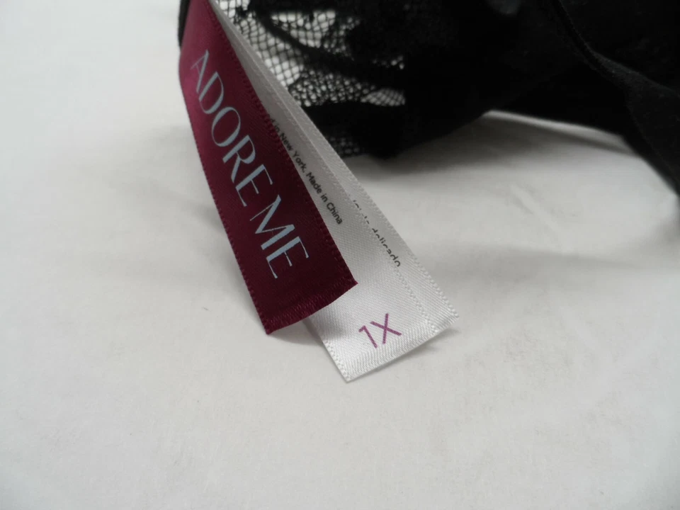 Adore Me Women's Lace Mesh Risque Thong ADM013BX Black Size 1X - Image 3 of 3