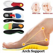 Orthotic Shoe Insoles Inserts Flat Feet High Arch Support Sports For Men & Women