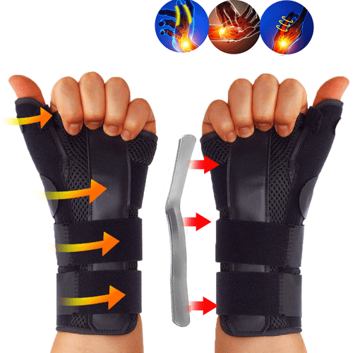 Fortemotus Wrist Brace for Carpal Tunnel, Adjustable Night Thumb Splint Support