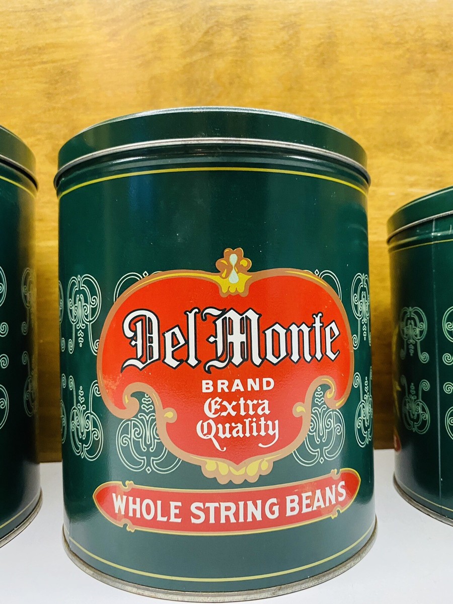 Vintage 1980 Del Monte 4 Piece Vegetable/Fruit Tin Canister Set | eBay