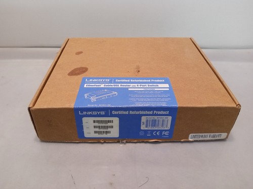 Linksys EtherFast BEFSR41-RM 4-Port 10/100 Wired Router (BEFSR41) NEW OPEN BOX - Picture 2 of 2