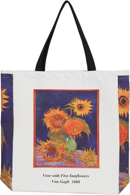 Canvas Tote Bag, Aesthetic Pattern Zipper Reusable Oversized Plus... 