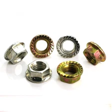 M3 M4 M5 M6 M8 M10 M12 Galvanized Hex Serrated Flange Nuts Hexagon Flanged Nut