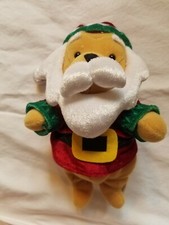 Disney Store Winnie the Pooh Santa Beanie - 2001 Mini Bean Bag Plush