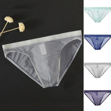 Mens Boxer Briefs Swimming Swim Shorts Trunks Beach Swimwear Sheer Underwear