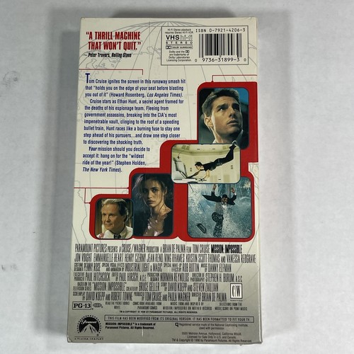 Mission: Impossible (1996) VHS Tom Cruise Brand New Factory Sealed! - Picture 2 of 6
