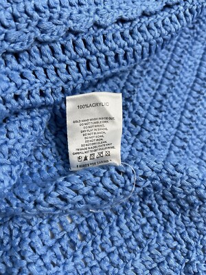 beginning boutique blue crochet dress Tulip Blue Crochet Mini Dress main image 1