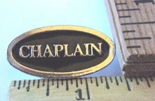 CHAPLAIN pin motorcycle preacher CMA collectible biker vest hat pinback