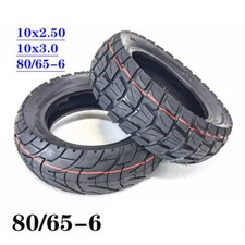 1x 10" 80/65-6 Off-Road/Road Tubeless Tyre For Electric Scooter 10x3.0
