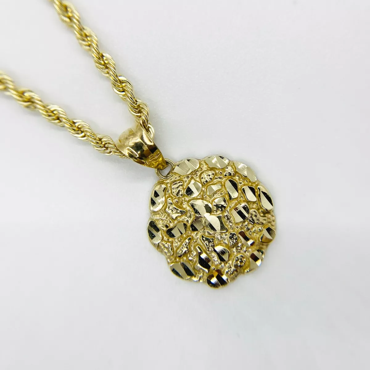 10k gold round sale pendant