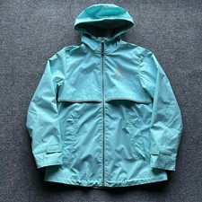 Charles River Jacket Womens Size Extra Small Blue Long Sleeve Hooded Full Zipper