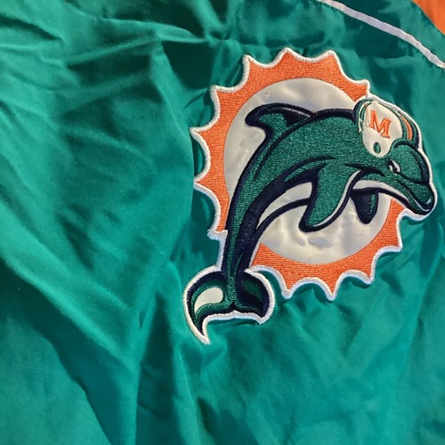 Miami Dolphins Jacket Kids Size M NFL Warm Up Reebok - Picture 7 of 12