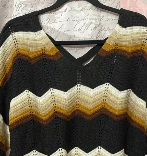 FCT With Love Sweater Womens Size 1X Long Sleeve Pullover Multicolor NWT - Picture 2 of 9