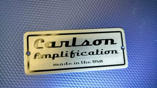 Custom Nameplate For Guitar Amplifier Amp Case Tag Engraved Aluminum 