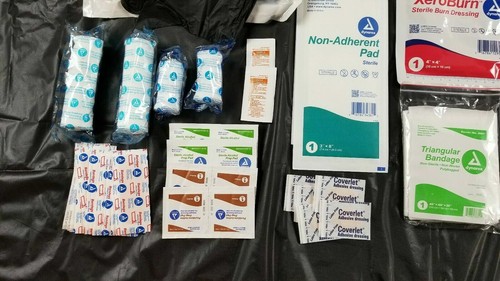 70 Piece Bandage Kit w/Scissors & Meds - First Aid Refill Emergency Trauma IFAK - Picture 3 of 6