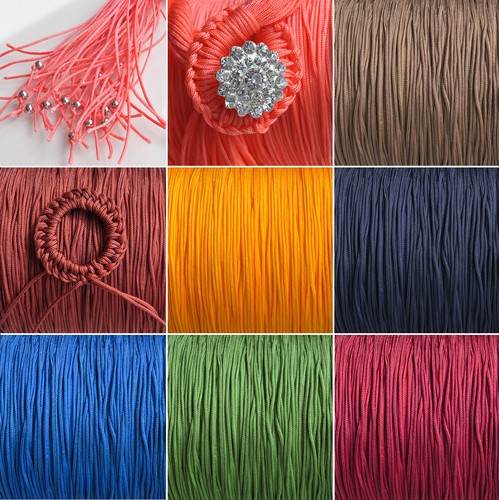 Ø 1mm Seidige Polyester Schnur Kordel Garn Perlenfaden Makramee  - Bild 1 von 27