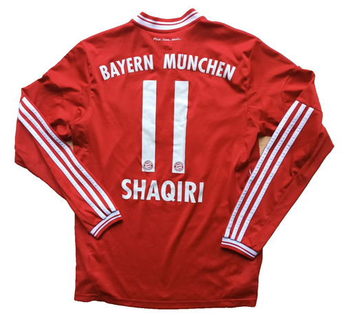 Adidas Xherdan Shaqiri FC Bayern München 2013/2014 Heim Trikot rot Longsleeve S