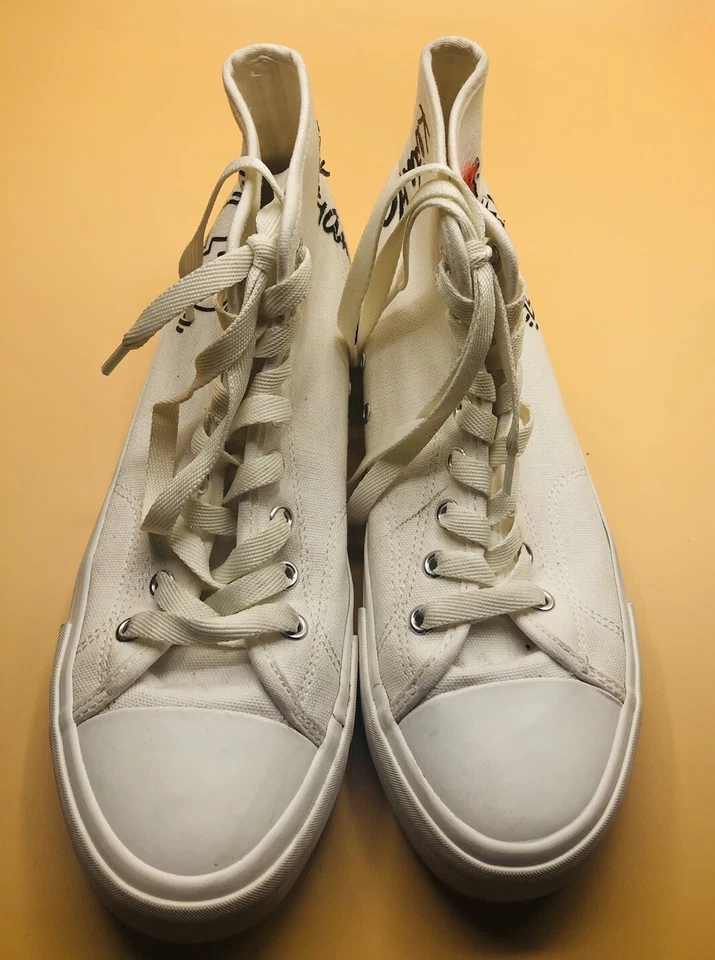 Keith Haring Wearable Art White High Top Sneakers/Size U.S. 8.5 - Image 2 of 3