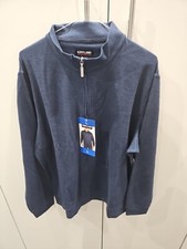 Kirkland Signature Men's 1/4-Zip Long Sleeve Stretch Pullover Blue Size Large 