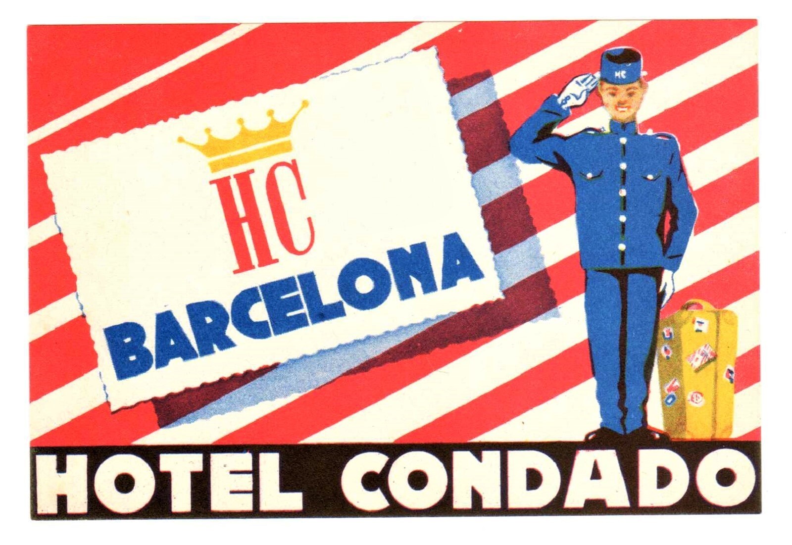 Barcelona Spain Hotel Condado SB Luggage Tag