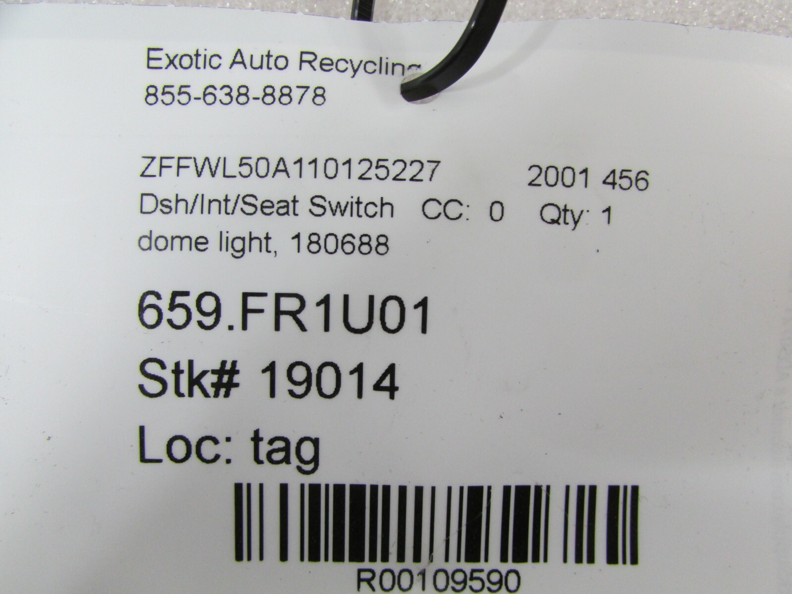 Ferrari 456, Interior Dome Light Switch, Used, P/N 180688