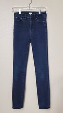 J Crew Jeans 26 Womens Stretch Dark Wash Denim Cotton Blend Skinny Leg