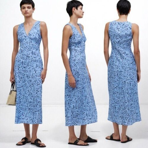 🌻NEW Madewell Blue "The Ariana Midi" Sleeveless Midi Dress (w.tags) Size 10