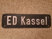 ED Kassel, Nachguss Eisenbahnschilder, Eisenbahn 