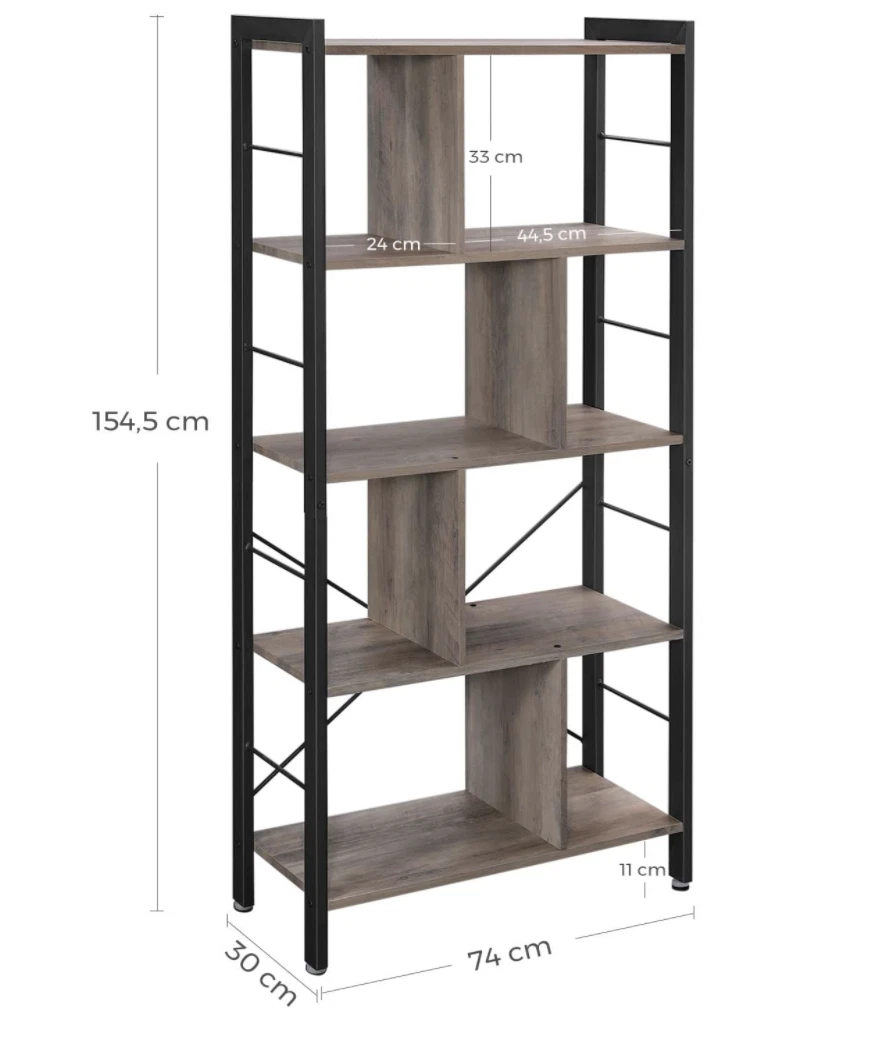 Rustic grey sale bookcase