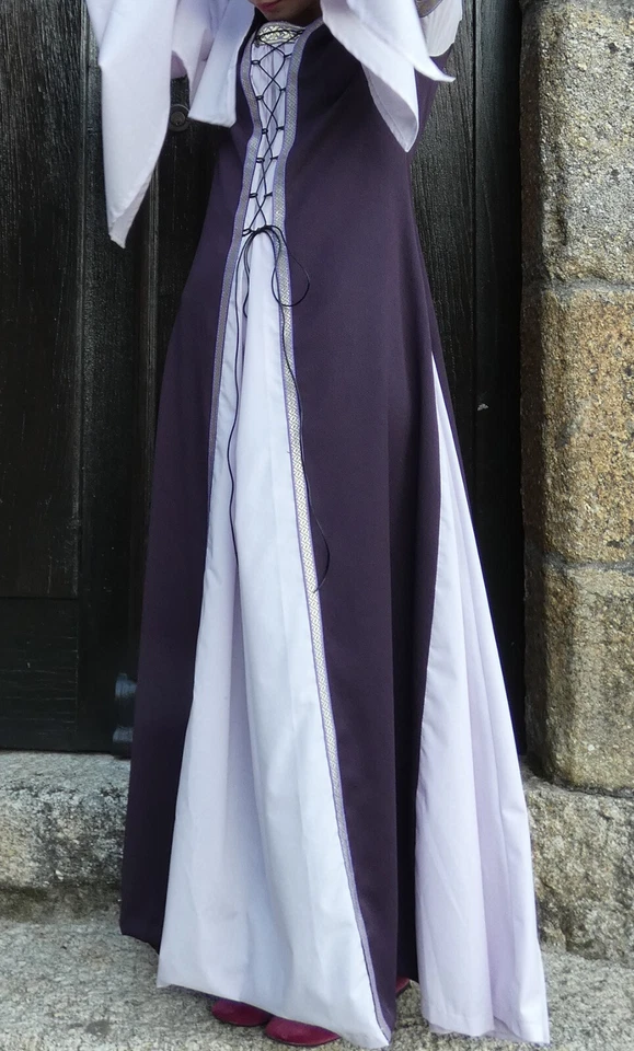 ROPA MEDIEVAL, VESTIDO MUJER, DISFRAZ, TALLA MEDIANA, HECHO A MANO. Foto 3 de 4