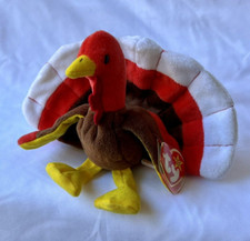 Ty Beanie Babies GOBBLES the Turkey 4034 - 1996 - PVC Pellets - Korean Market