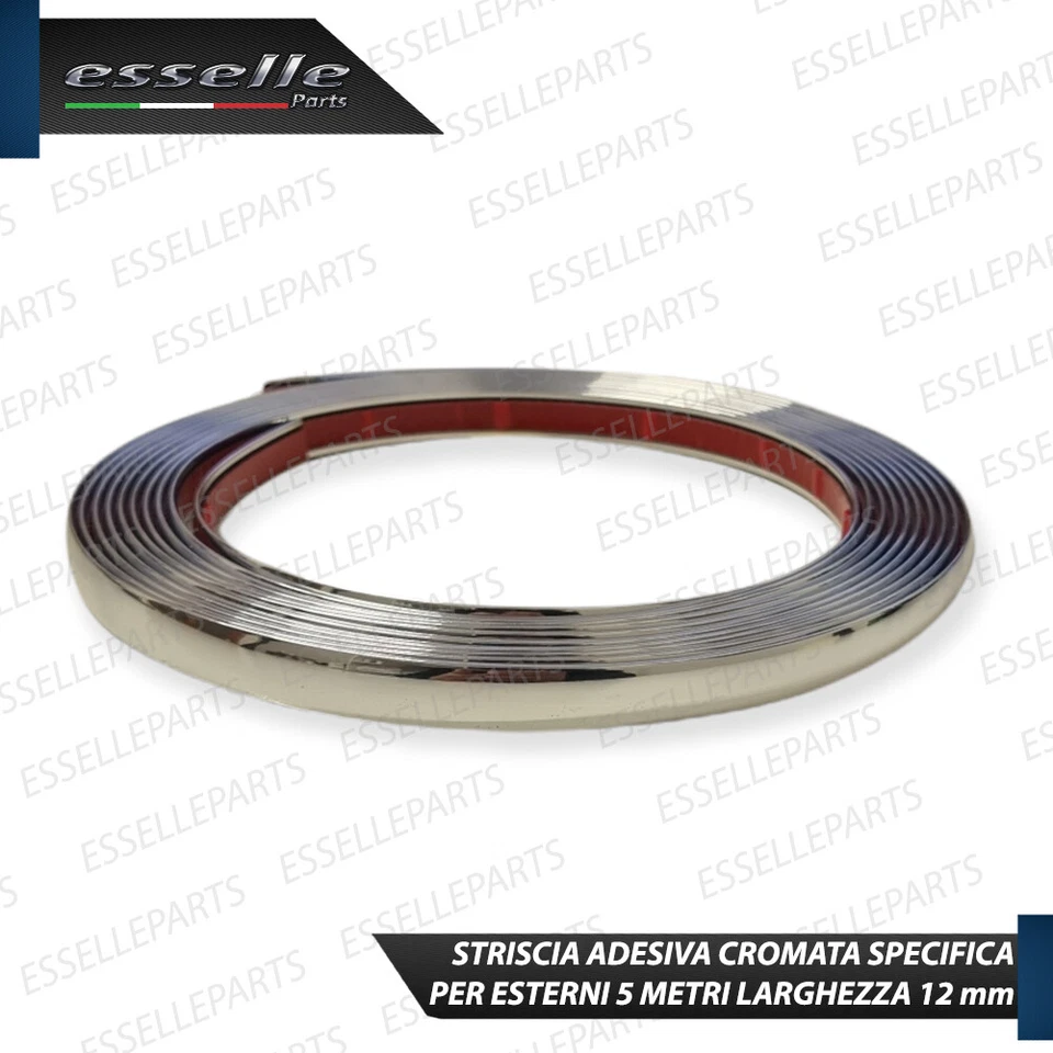 PROFILO ADESIVO CROMATO PER MINI CLUBMAN R55 5 METRI X 12 MM - Immagine 3 di 4