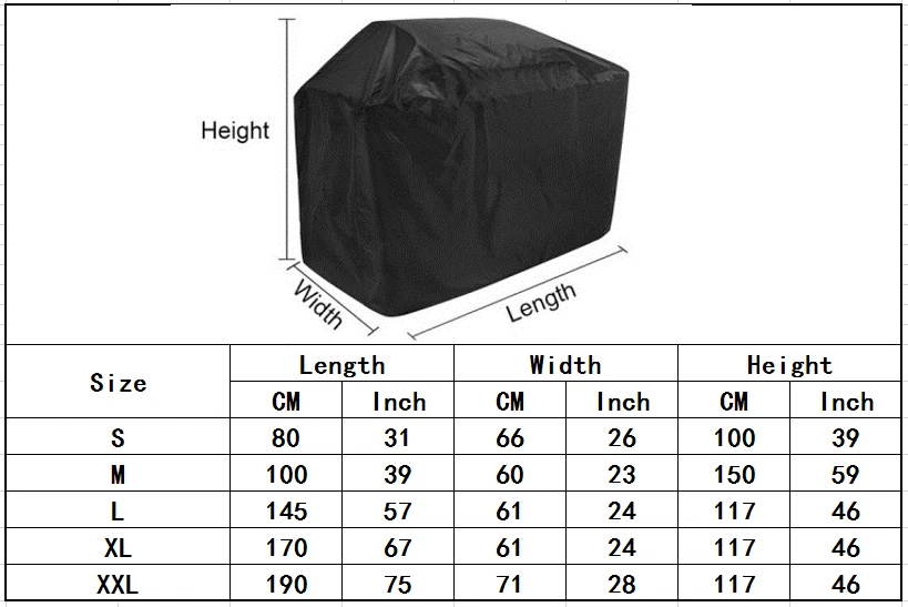 Garden BBQ Gas Grill Cover Barbecue Waterproof Outdoor Heavy Duty UV Protection - Image 2 of 4