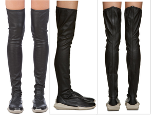 rick owens thigh high sneaker boots