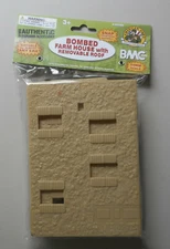 54mm Bombed Farm House Plastic Toy Soldier Figures BMC 49996
