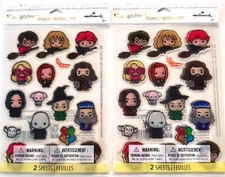 Hallmark Harry Potter Magic Puffy Sticker Cartoon Hermione Ron Hagrid Wizard Lot