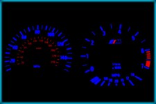 G123 BMW E36 91-99 UK 140MPH WHITE/BLUE Plasma Glow Speedo Cluster Gauges Clocks