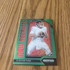 2023 Prizm Draft Clayton Tune Arizona Cardinals Green Prizm New Recruits Rookie 