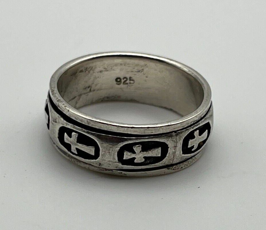Solid Sterling Silver 925 embossed CHRISTIAN CROS… - image 4