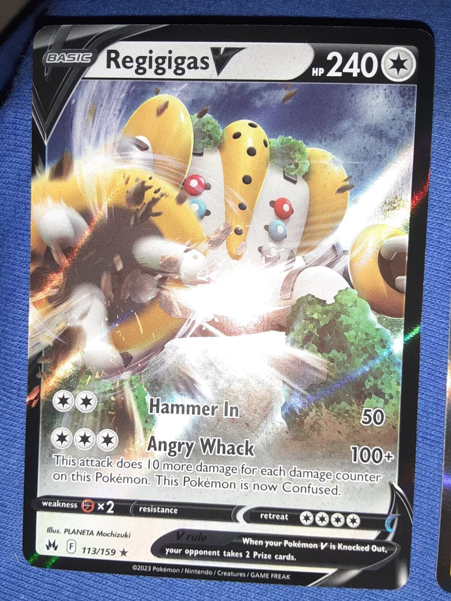 2023 Pokemon, Crown Zenith, #113/159 Regigigas V, Holo Ultra Rare