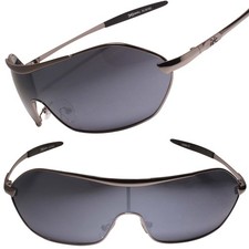 X-loop Designer Stylish Mens Sport Golf Wrap Around Gunmetal Sunglasses