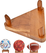 Walnut Wood Ball Display Rack for Soccer Basketball Volleyball Souvenirs